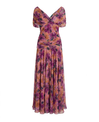 Laura | Draped V Neck Maxi