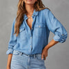 Casey | Women’s Relaxed Denim Button-Up Shirt