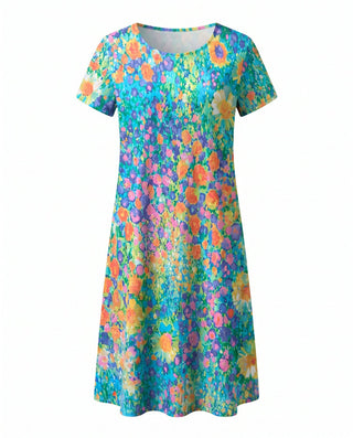 Jamie | V Neck Short Sleeve Midi